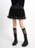 Mesh Ruffle Hem Mini Skirt CM415 sold by Lewkin