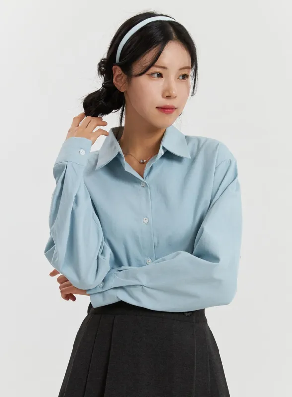 Buttoned Crop Shirt OD321 sold by Lewkin