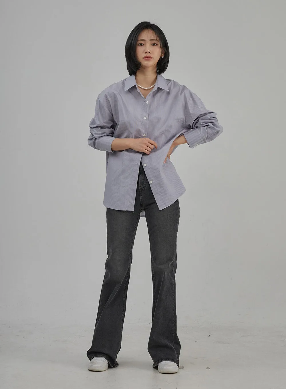 Slim Fit Bootcut Jeans OJ302 sold by Lewkin product image thumbnail 4