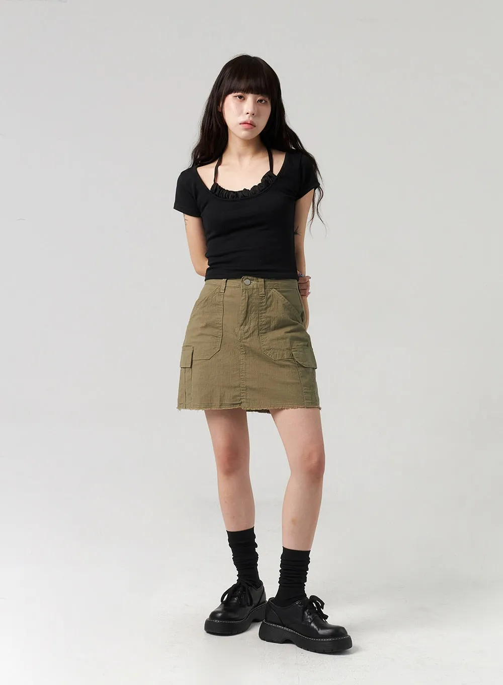 Cargo Mini Skirt CL312 sold by Lewkin product image thumbnail 4