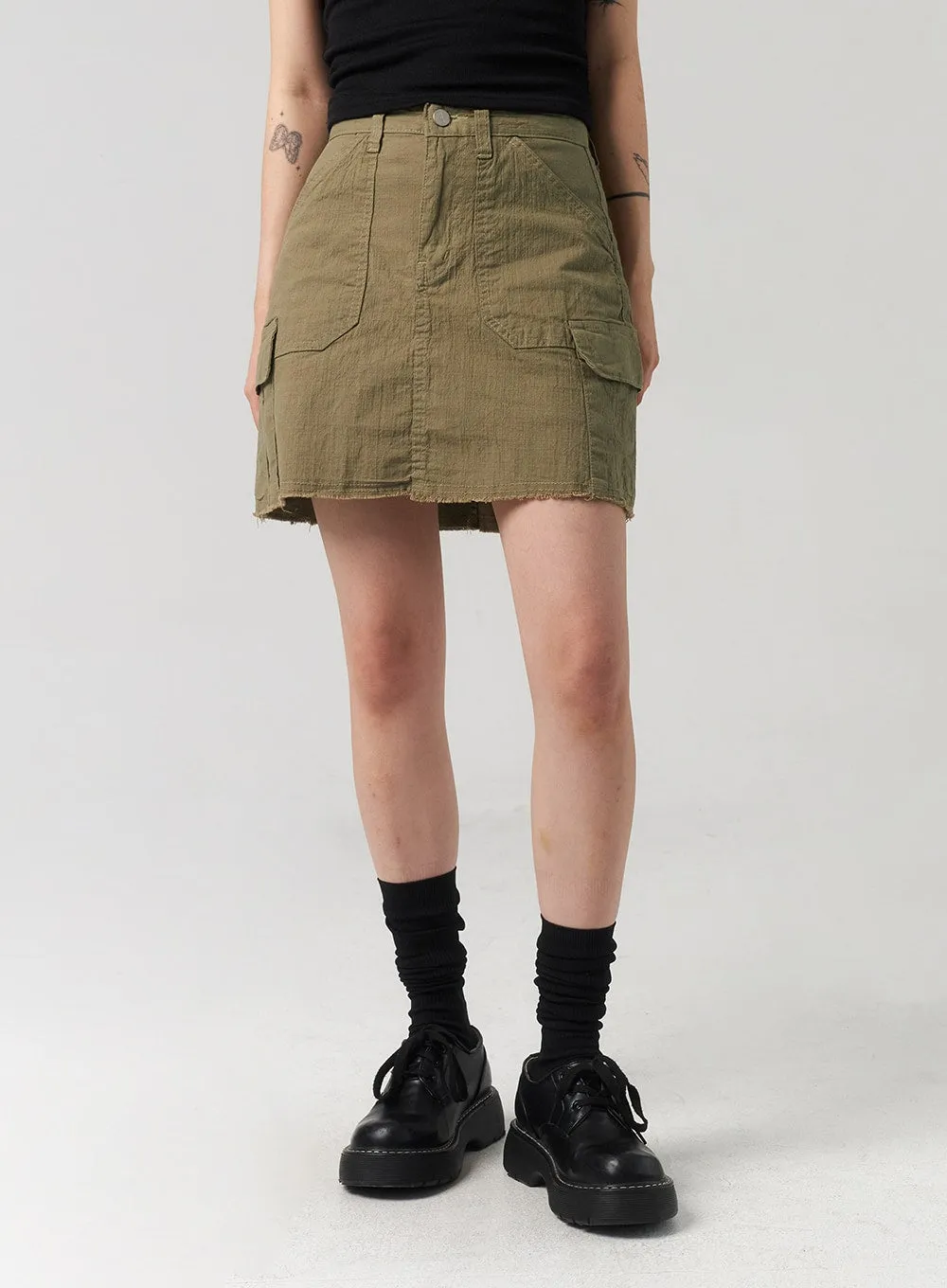 Cargo Mini Skirt CL312 sold by Lewkin product image thumbnail 2