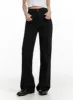 Mid Waist Button Flared Trousers IF408 sold by Lewkin