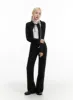 Mid Waist Button Flared Trousers IF408 sold by Lewkin