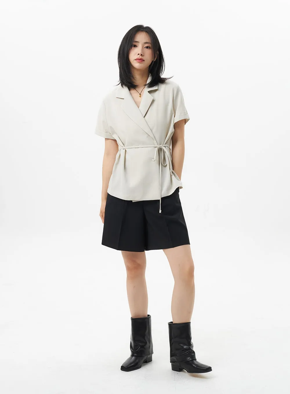 Tailored Bermuda Shorts OU329 sold by Lewkin