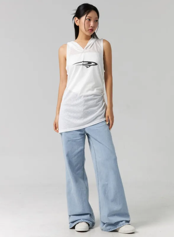 Flared Wide Leg Jeans CG314 sold by Lewkin