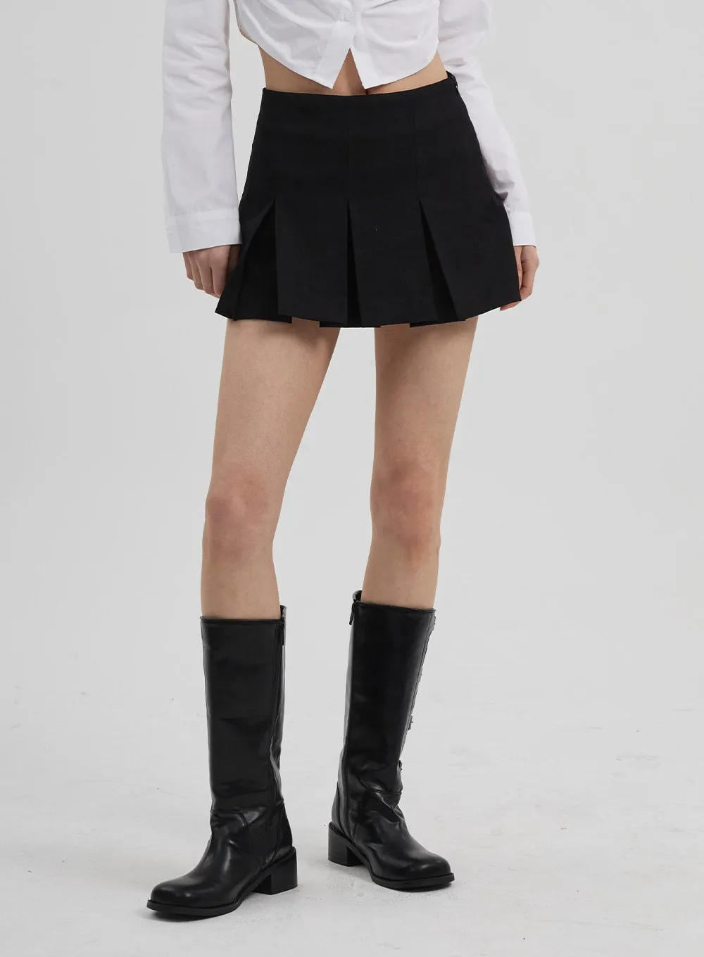 Mid-Rise Pleated Mini Skirt CF308 sold by Lewkin product image thumbnail 5