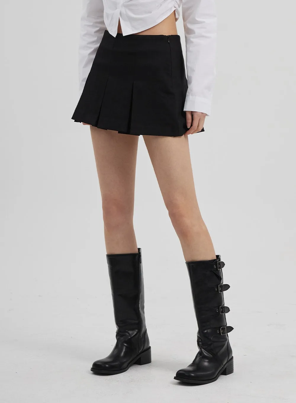 Mid-Rise Pleated Mini Skirt CF308 sold by Lewkin product image thumbnail 2