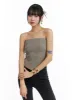 Ribbed Strapless Tube Crop Top IF402 sold by Lewkin
