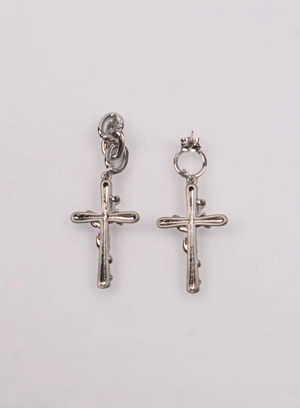 Rose Cross Stud Earrings IJ419 sold by Lewkin product image thumbnail 5