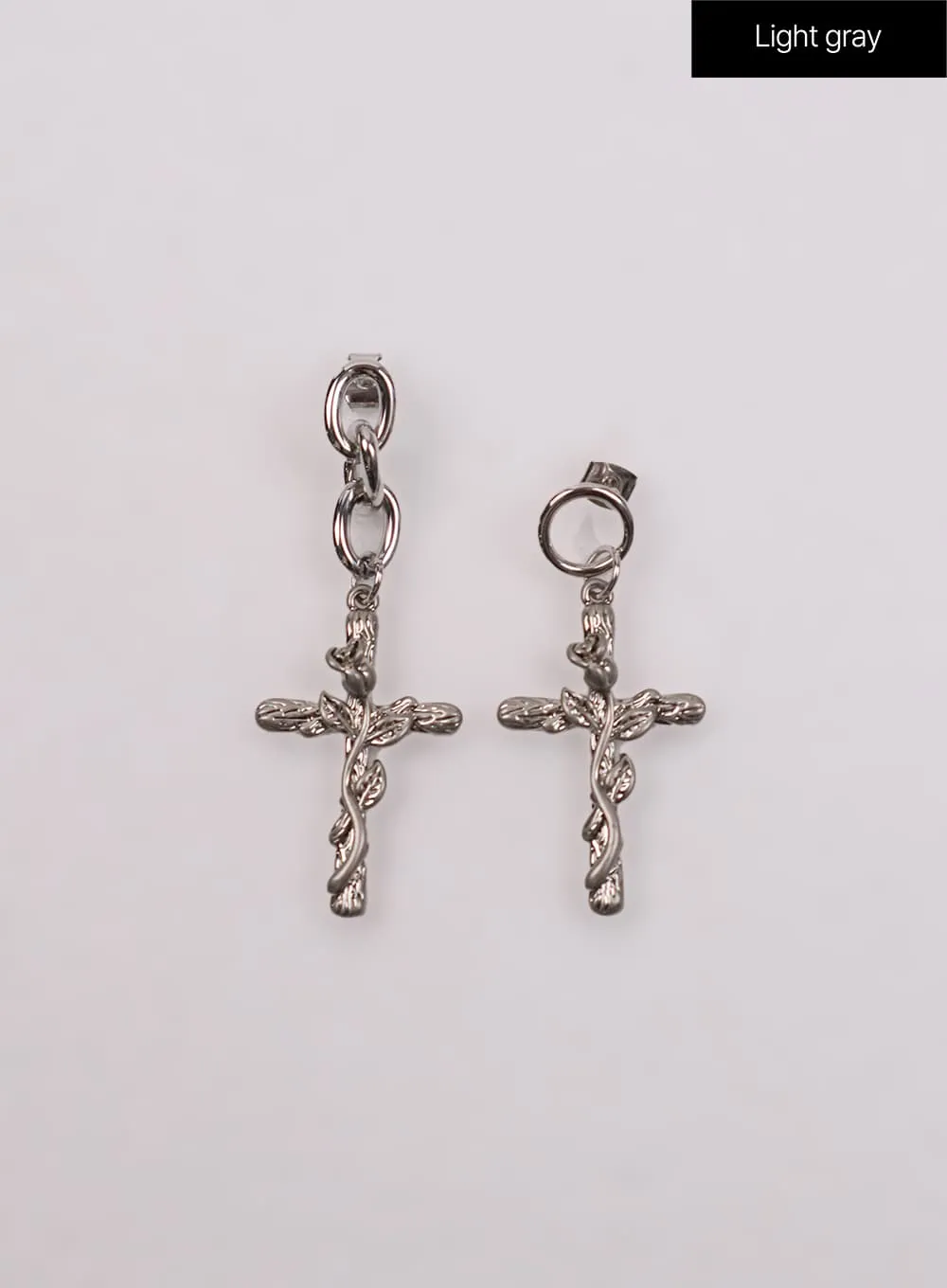 Rose Cross Stud Earrings IJ419 sold by Lewkin product image thumbnail 4