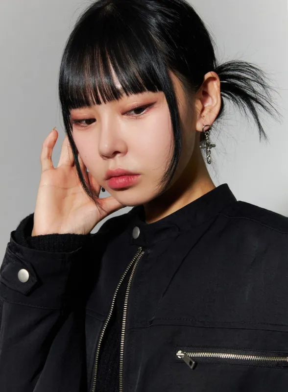 Rose Cross Stud Earrings IJ419 sold by Lewkin