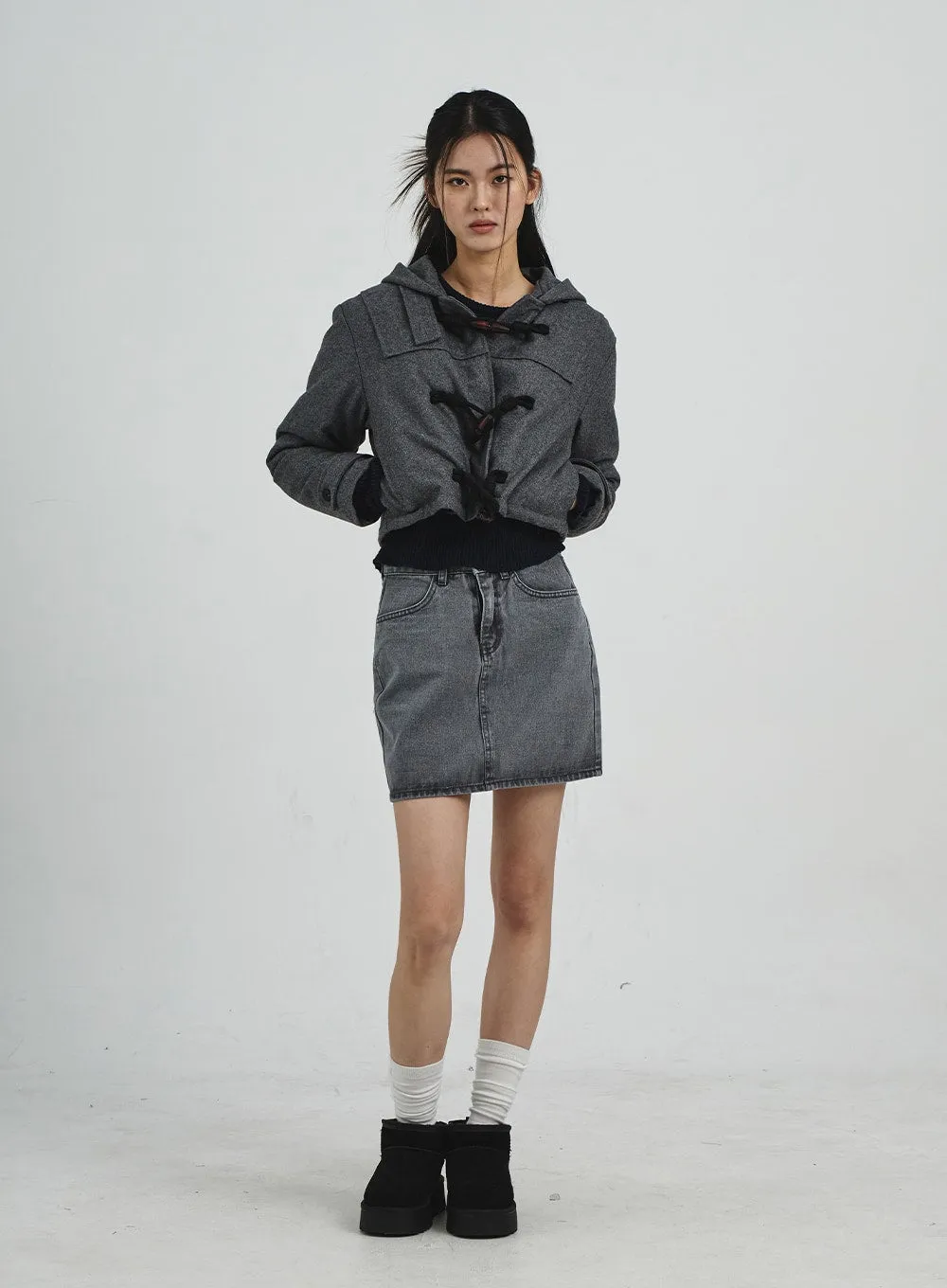 Denim Mini Skirt CD07 sold by Lewkin product image thumbnail 3