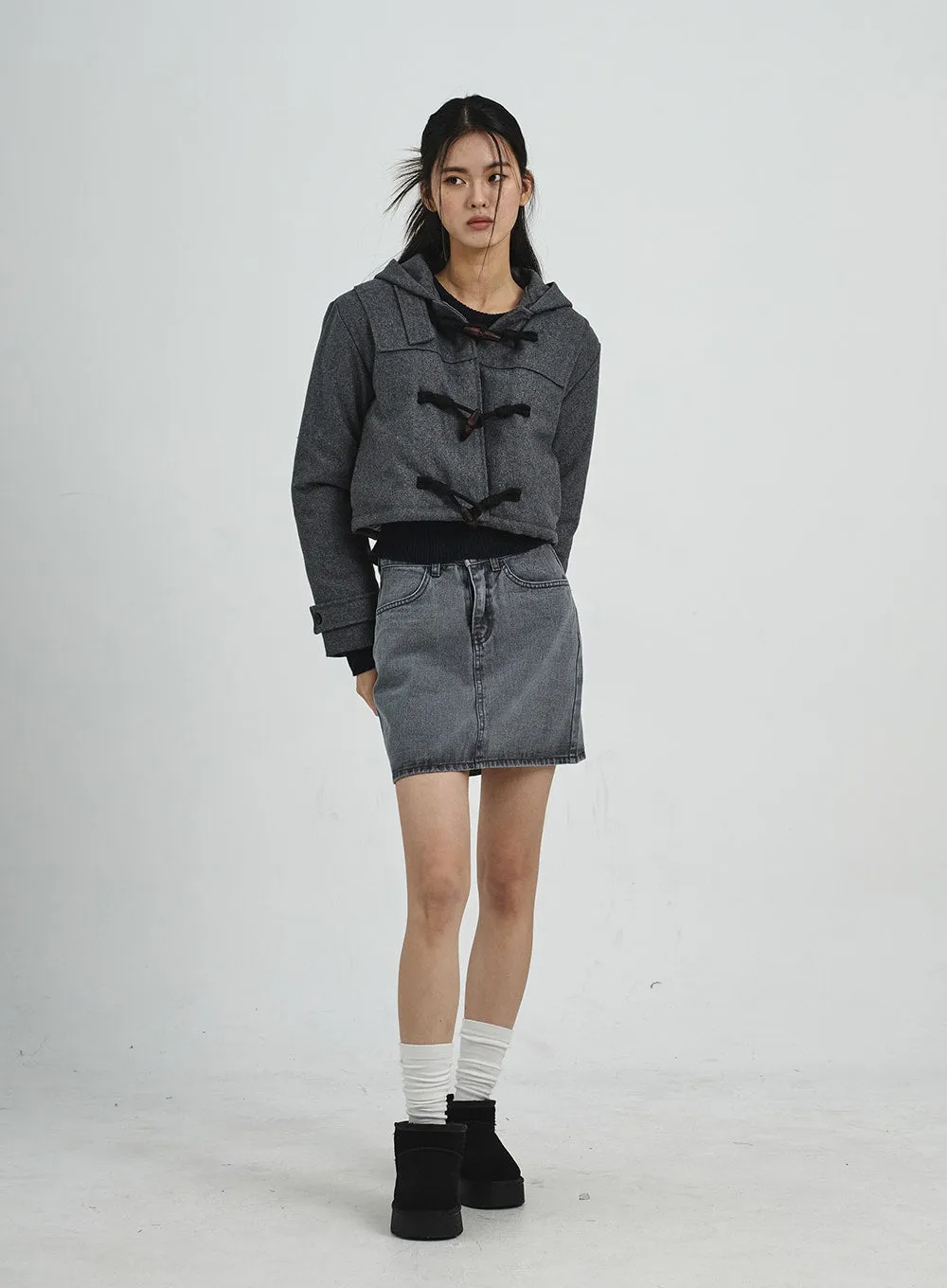 Denim Mini Skirt CD07 sold by Lewkin product image thumbnail 4