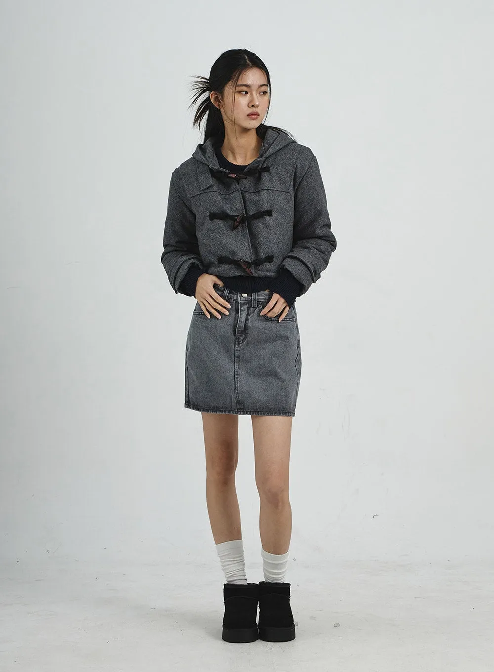 Denim Mini Skirt CD07 sold by Lewkin