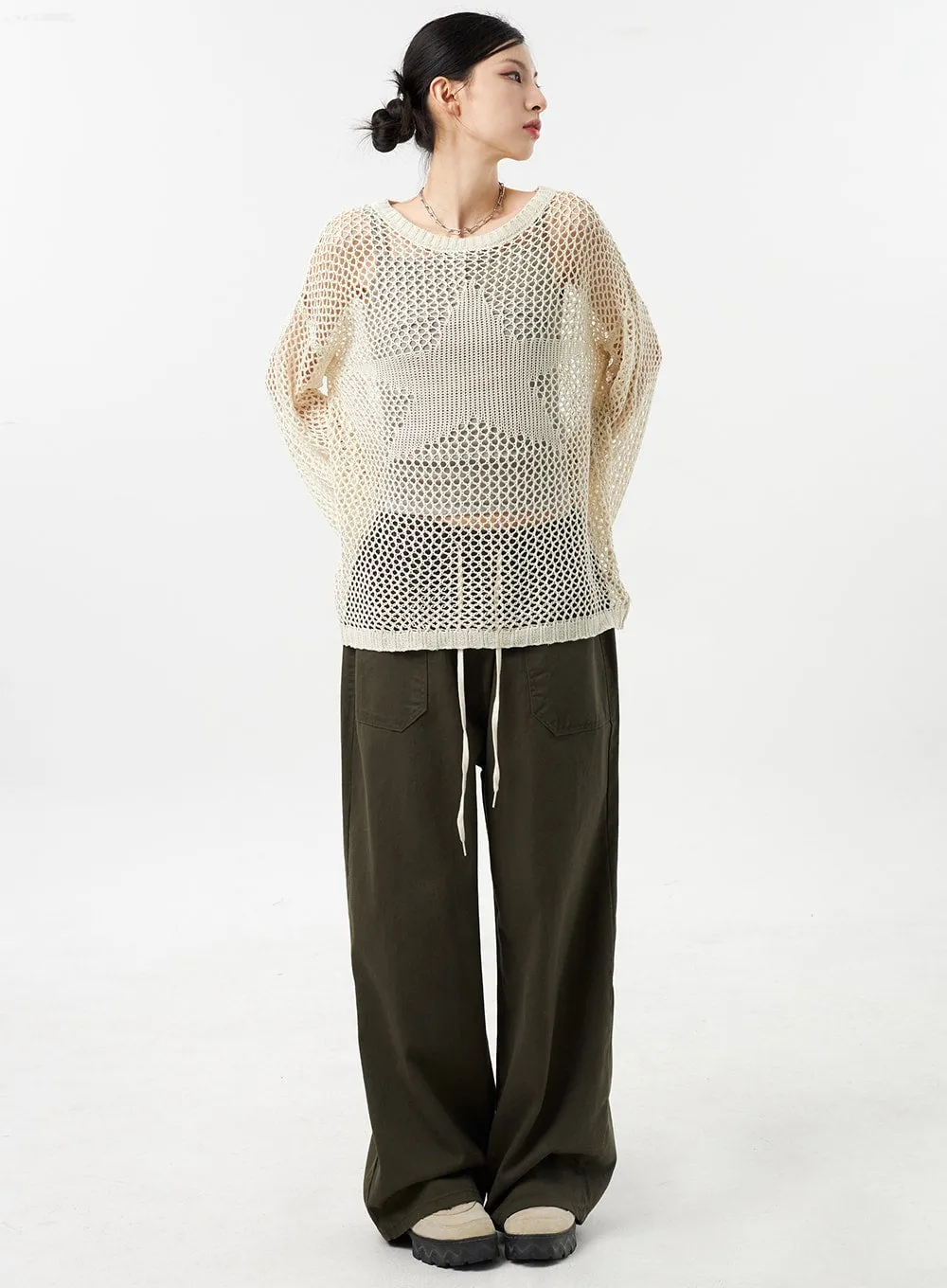 Baggy Cotton Pants Unisex CU309 sold by Lewkin