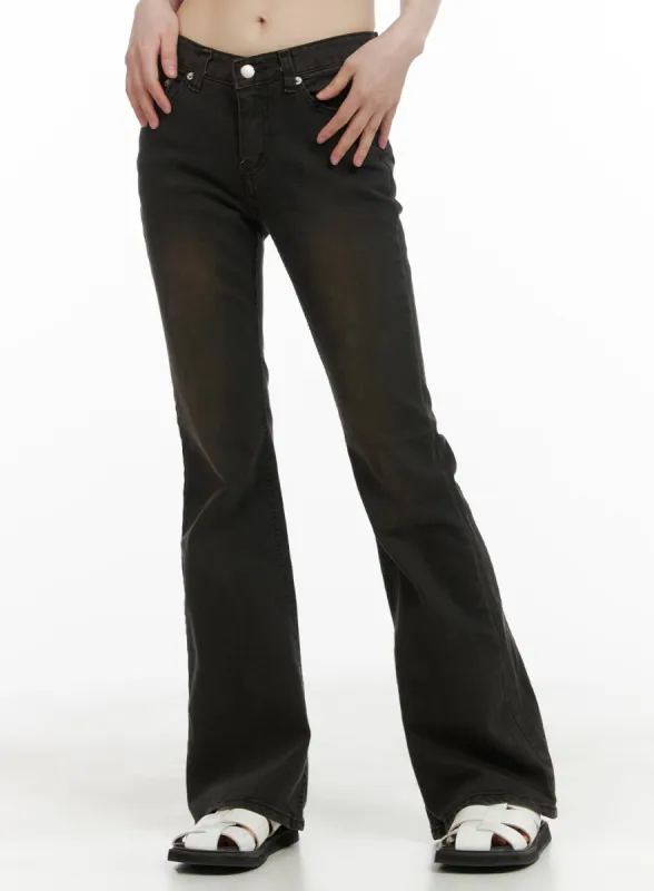 Vintage Washed Bootcut Jeans CA412 sold by Lewkin