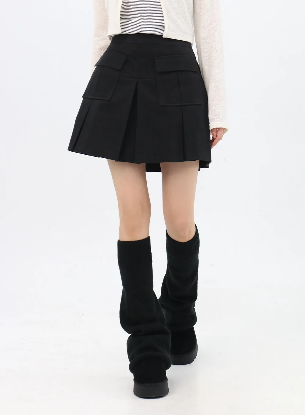 Pocket Pleated Mini Skirt IN310 sold by Lewkin product image thumbnail 5