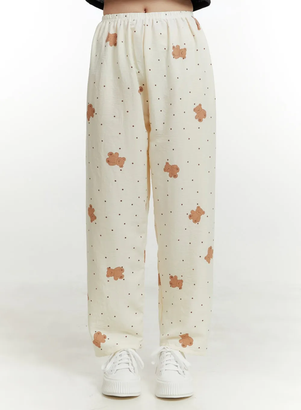 Teddy Polka Dot Pajama Pants OU414 sold by Lewkin product image thumbnail 2