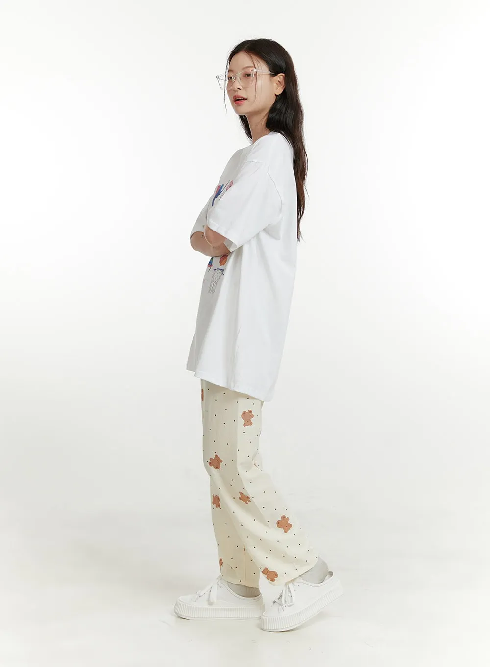 Teddy Polka Dot Pajama Pants OU414 sold by Lewkin product image thumbnail 4