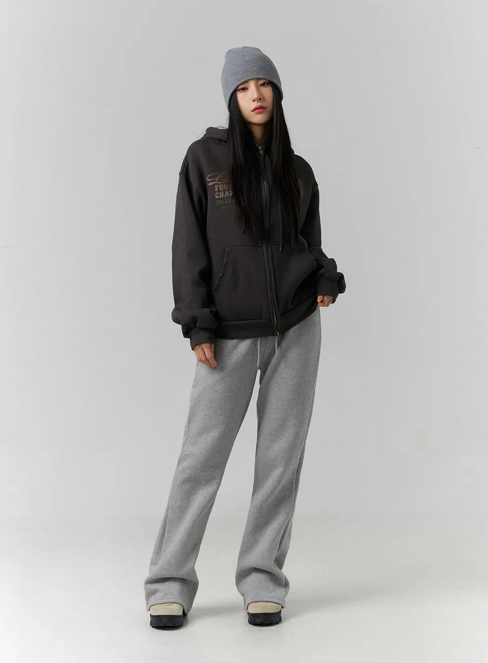 Lettering Graphic Zip-Up Hoodie ID305 sold by Lewkin product image thumbnail 5