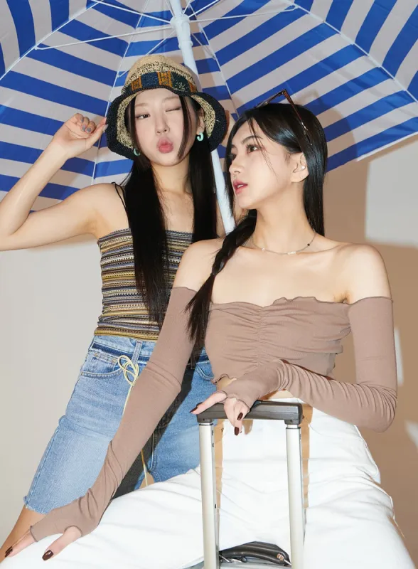 Off-Shoulder Wavy Top BF323 sold by Lewkin