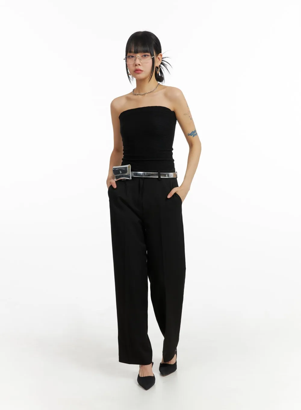 Solid Strapless Top IM414 sold by Lewkin product image thumbnail 2