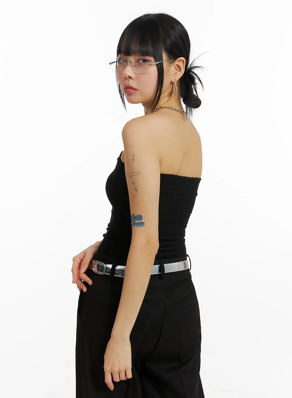 Solid Strapless Top IM414 sold by Lewkin product image thumbnail 4