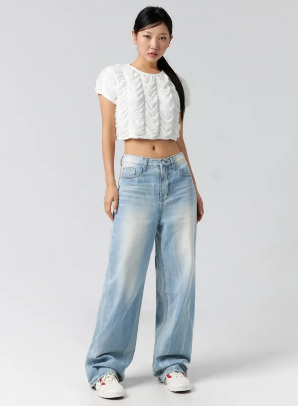 Light Wash Baggy Jeans CG302 sold by Lewkin