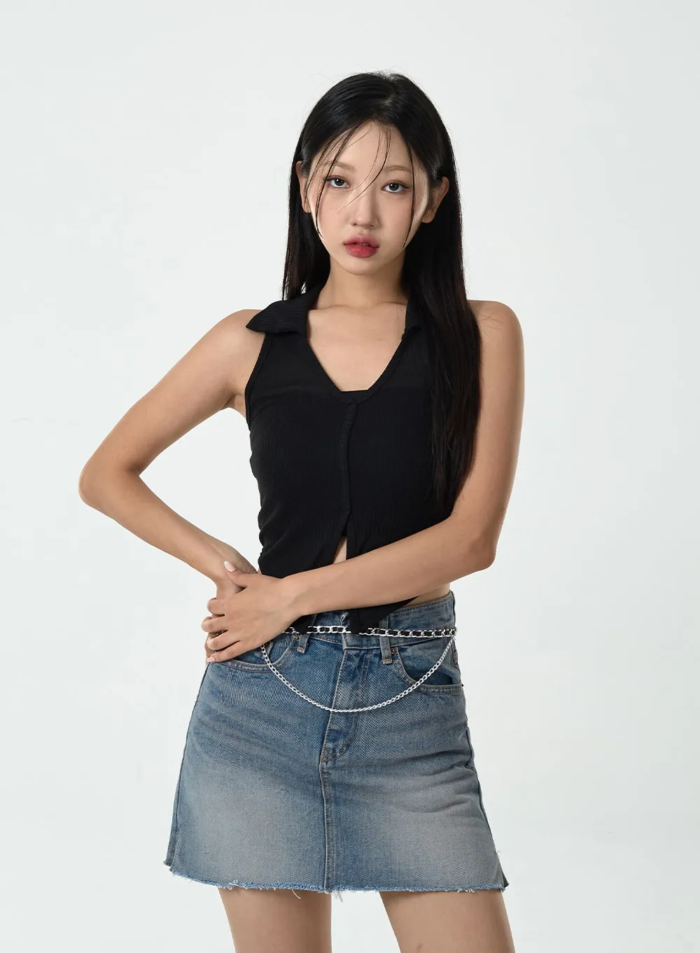Crop Sleeveless Vest CG08 sold by Lewkin product image thumbnail 5