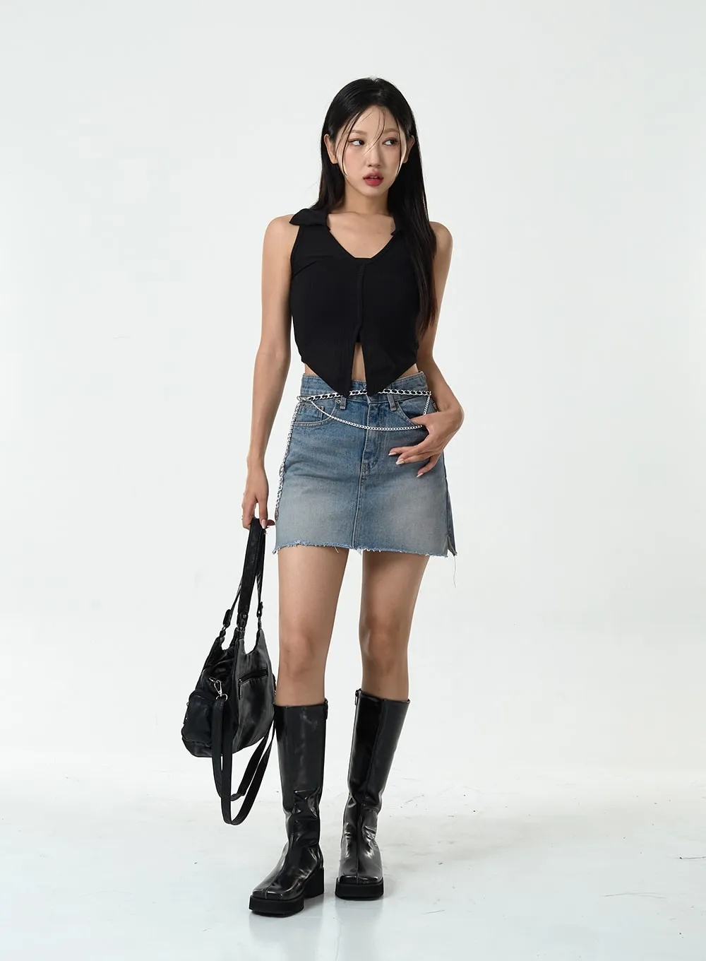 Crop Sleeveless Vest CG08 sold by Lewkin product image thumbnail 4