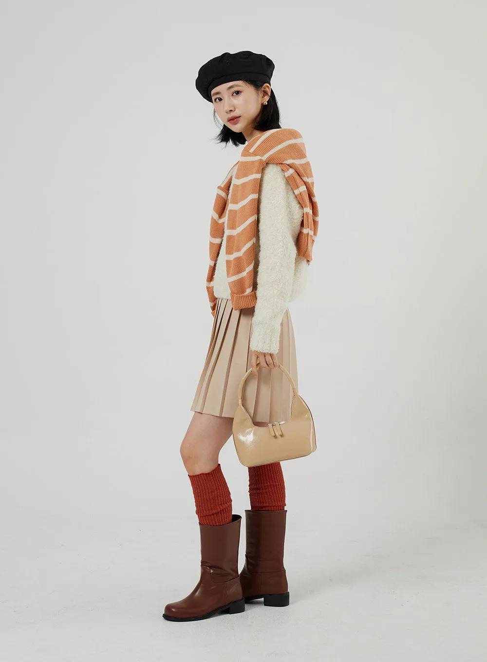 Basic Pleated Mini Skirt OF308 sold by Lewkin product image thumbnail 2