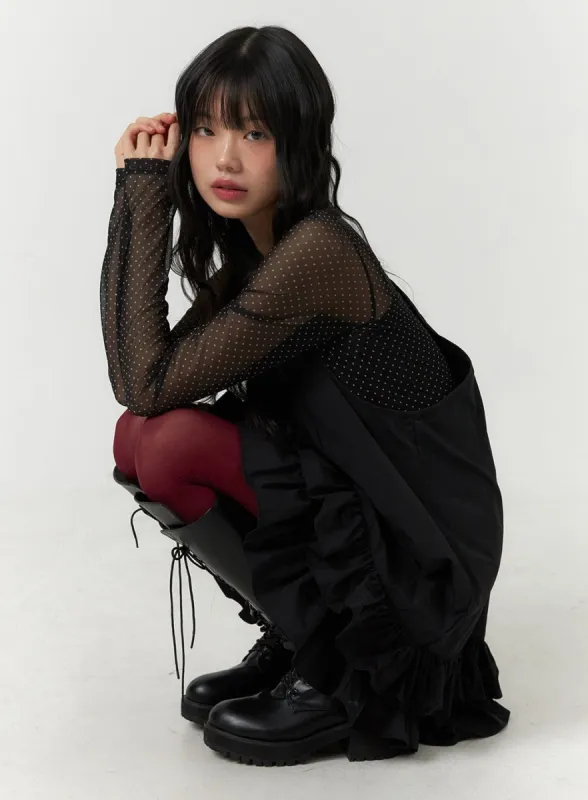 Solid Sweetheart Ruffle Mini Dress CF406 sold by Lewkin