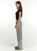 Asymmetrical Buttoned Crop Top CU424 sold by Lewkin