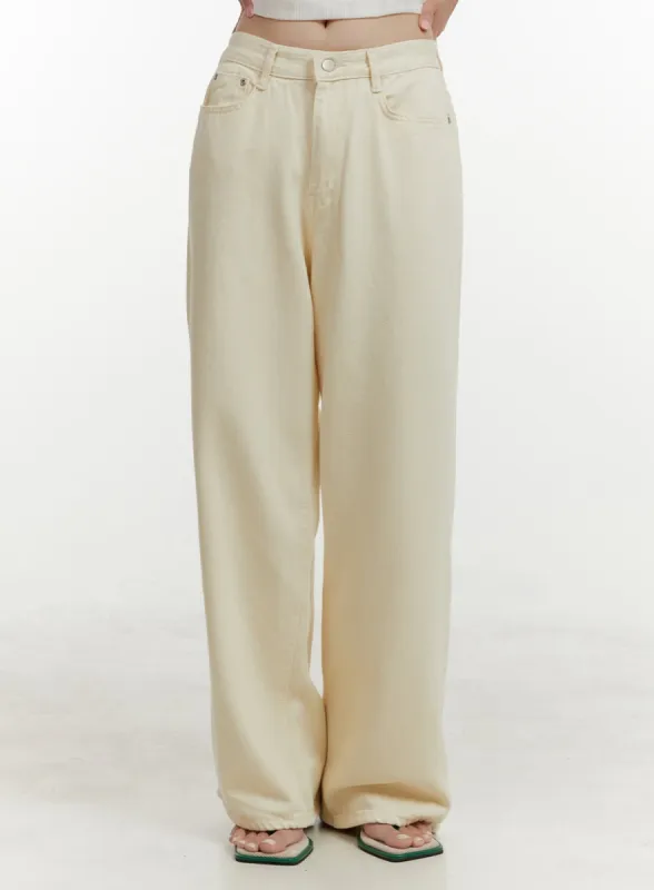 Wide-Leg Cotton Pants OY409 sold by Lewkin