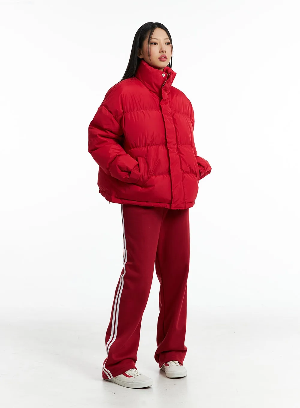 Oversized Half Turtle Neck Puffer Jacket IN322 sold by Lewkin product image thumbnail 3