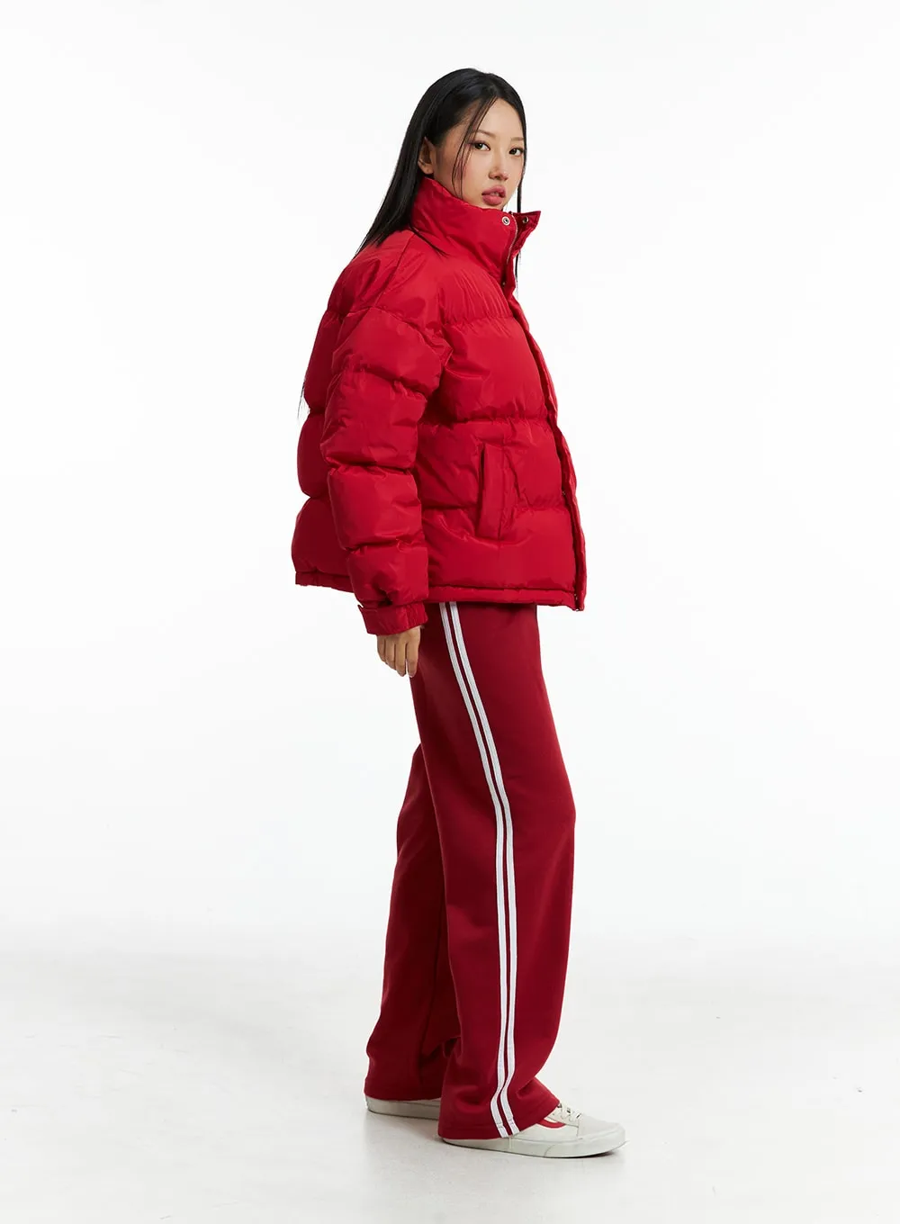 Oversized Half Turtle Neck Puffer Jacket IN322 sold by Lewkin product image thumbnail 4