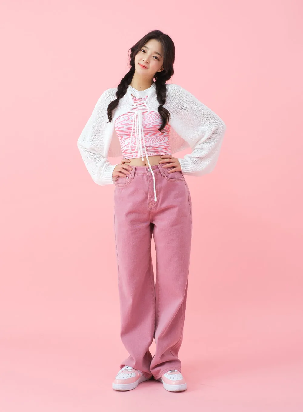 Deep Colored Wide Cotton Pants BJ28 sold by Lewkin product image thumbnail 5