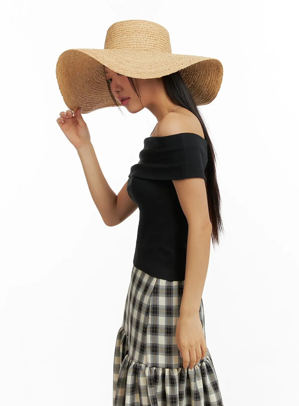 Off-Shoulder Short Sleeve Top IM404 sold by Lewkin product image thumbnail 4