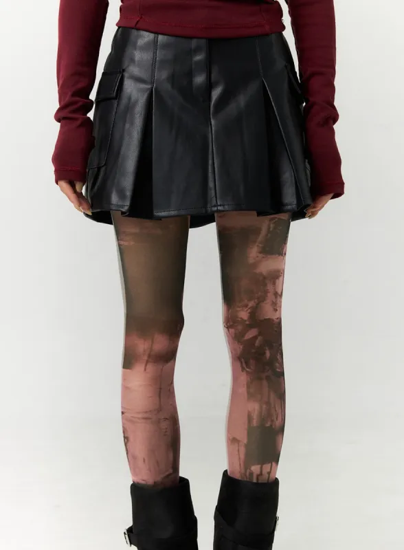 Graphic Printed Tights CN317 sold by Lewkin