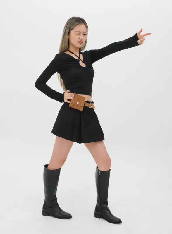 Halter neck Cropped Top C2001 sold by Lewkin