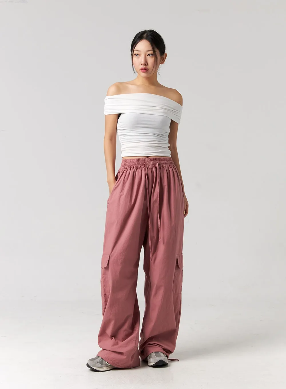 Off-Shoulder Crop Top CG319 sold by Lewkin product image thumbnail 3