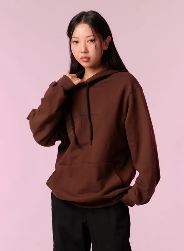 Oversized Star Graphic Hoodie IN302 sold by Lewkin