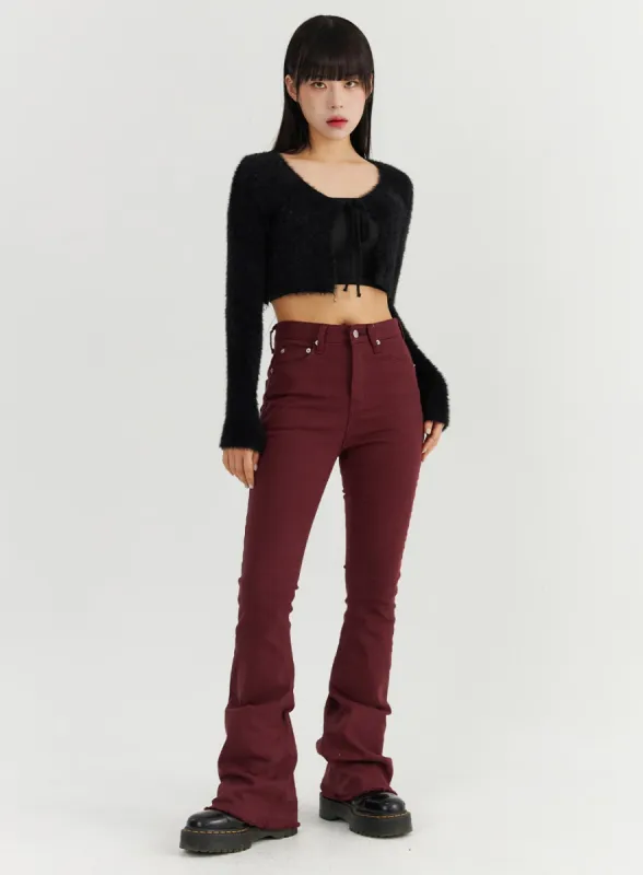 Slim Fit Bootcut Pants CO319 sold by Lewkin