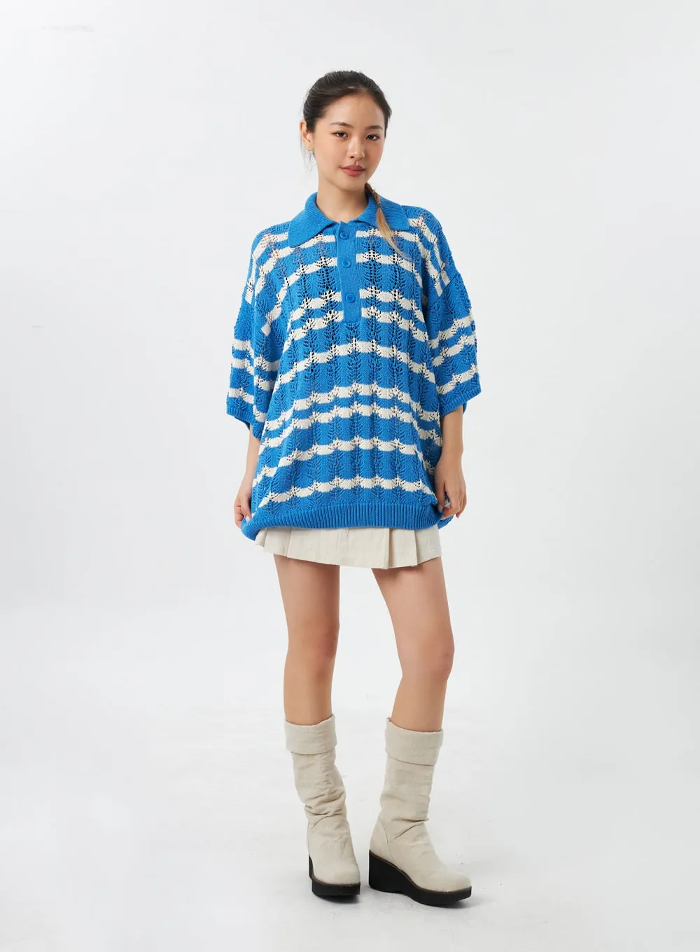 Stripe Sweater Unisex CY308 sold by Lewkin product image thumbnail 3