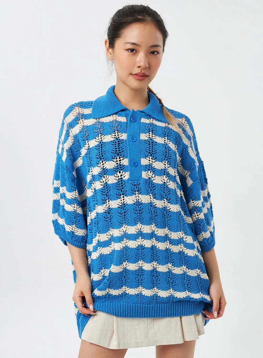 Stripe Sweater Unisex CY308 sold by Lewkin