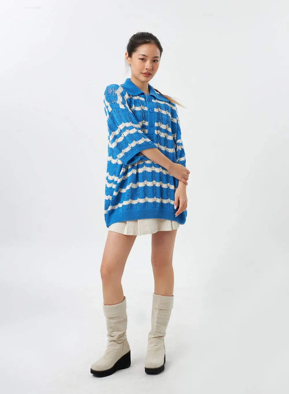 Stripe Sweater Unisex CY308 sold by Lewkin product image thumbnail 4