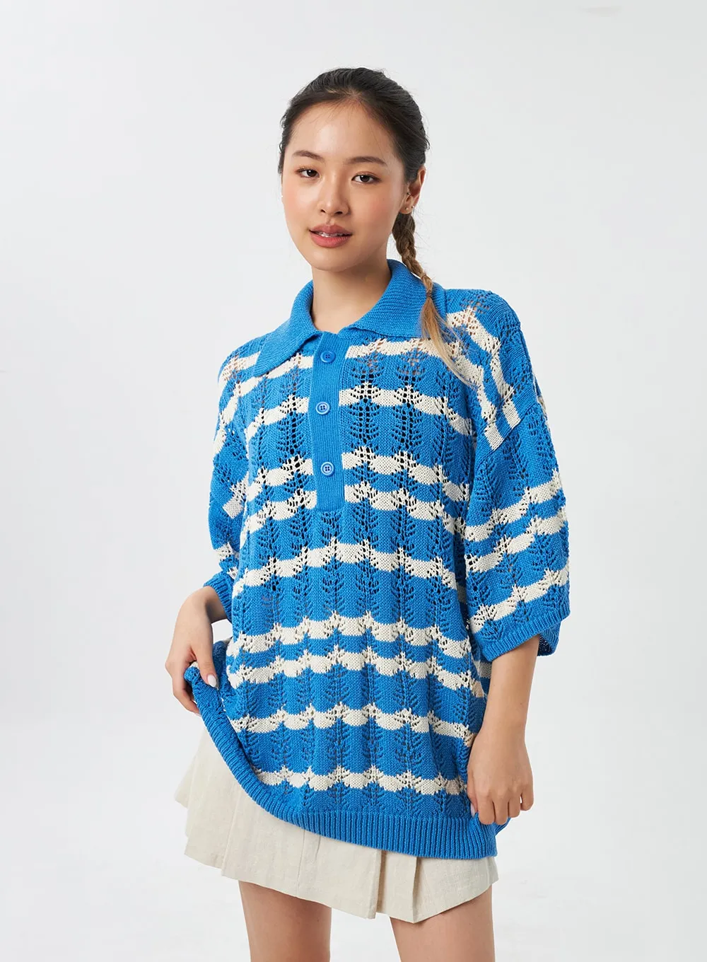 Stripe Sweater Unisex CY308 sold by Lewkin product image thumbnail 5