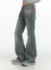 Slim Leg Washed Denim Bootcut Jeans CJ416 sold by Lewkin