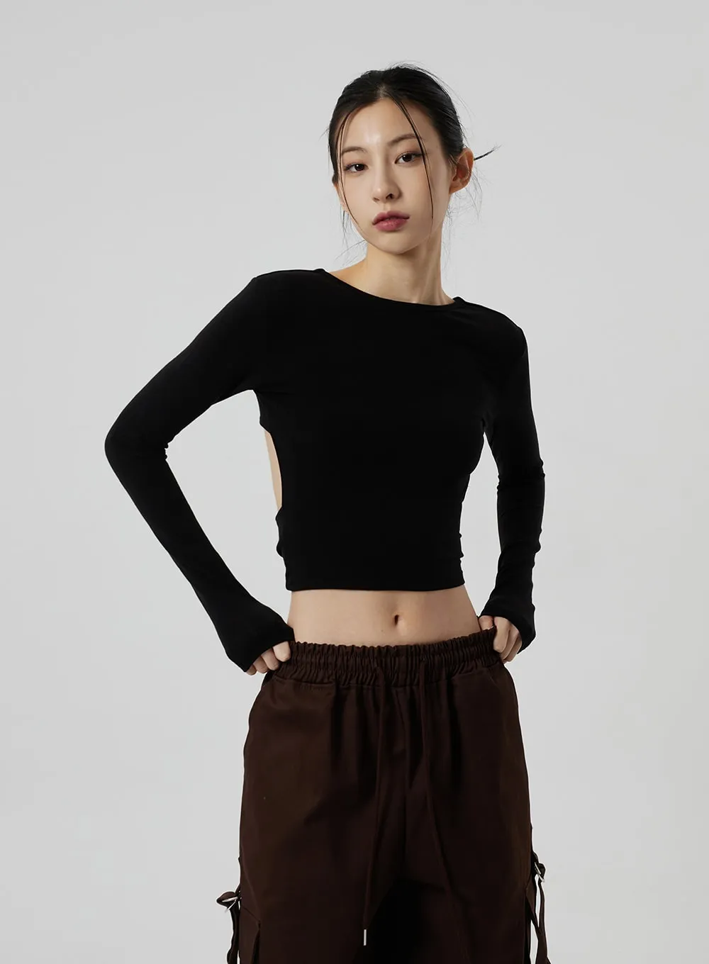 Back Cross Tie Top CF308 sold by Lewkin product image thumbnail 2