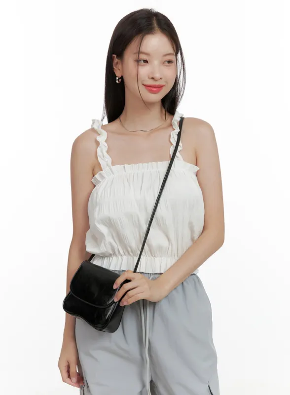 Frill Crop Cami Top OL411 sold by Lewkin